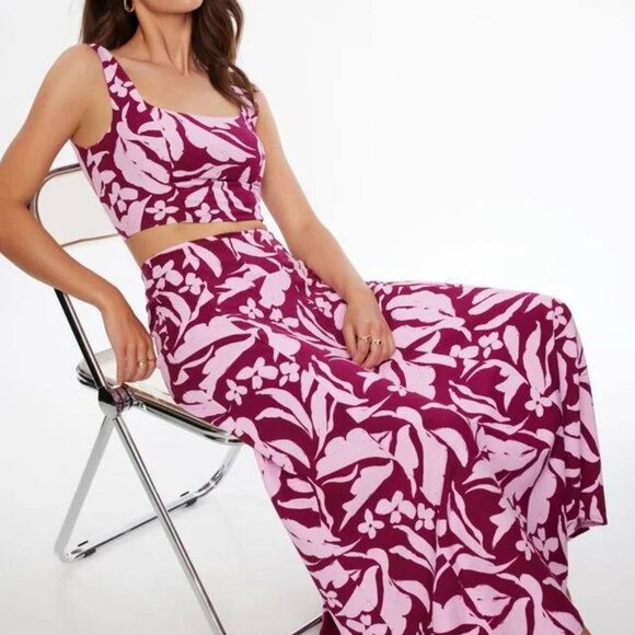 NEW - Matching linen maxi skirt and top- Dynamite - Picture 2 of 5